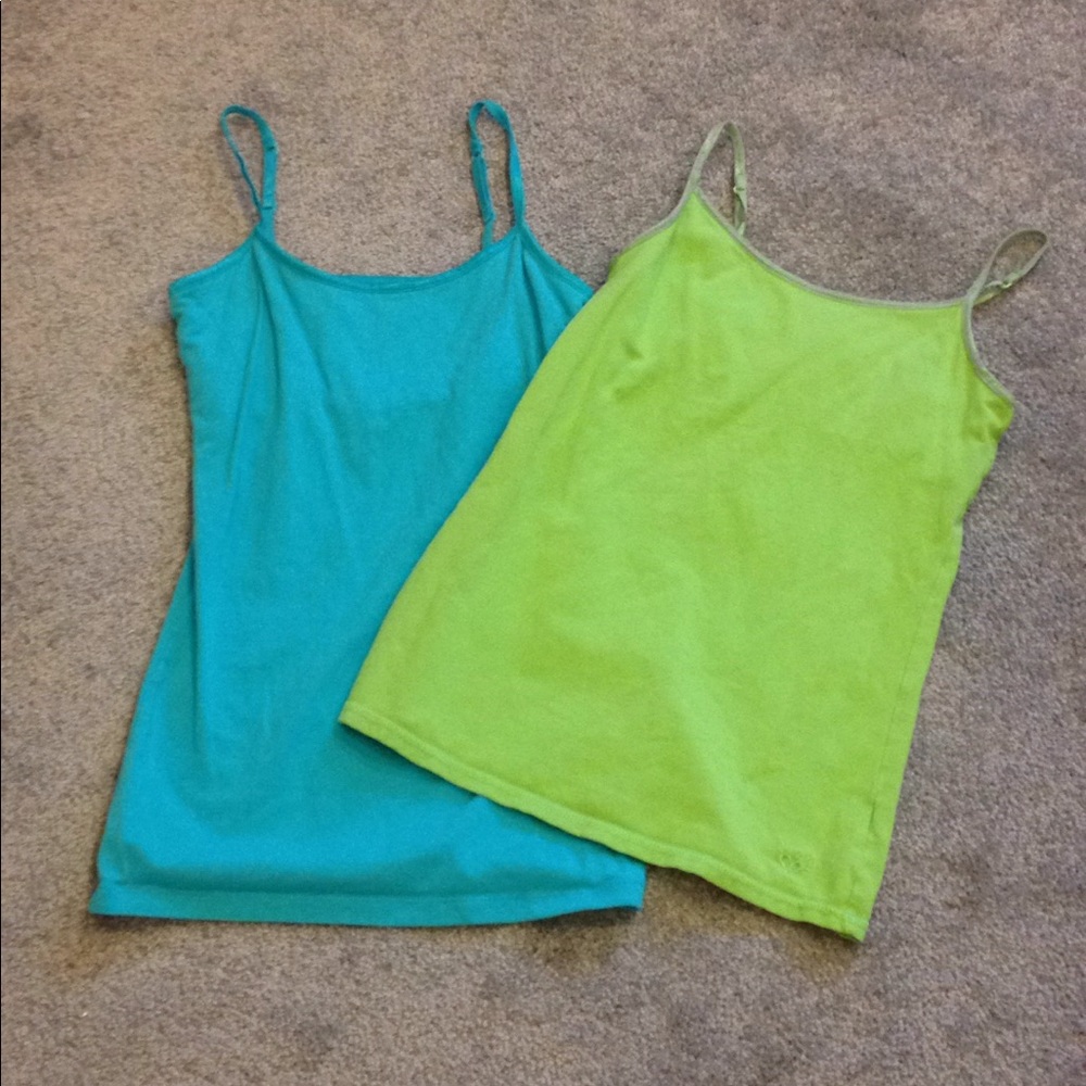 BUNDLE OF 2 JUSTICE CAMISOLES BLUE AND GREEN